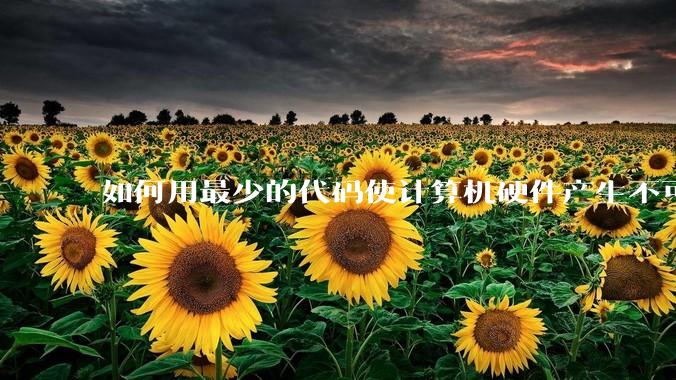 如何用最少的代码使计算机硬件产生不可逆的永久损坏？