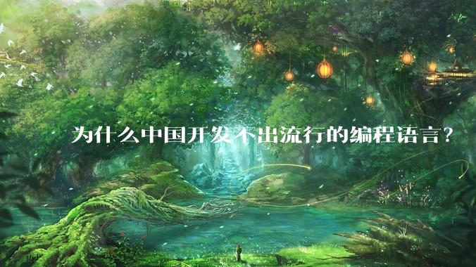 为什么中国开发不出流行的编程语言？
